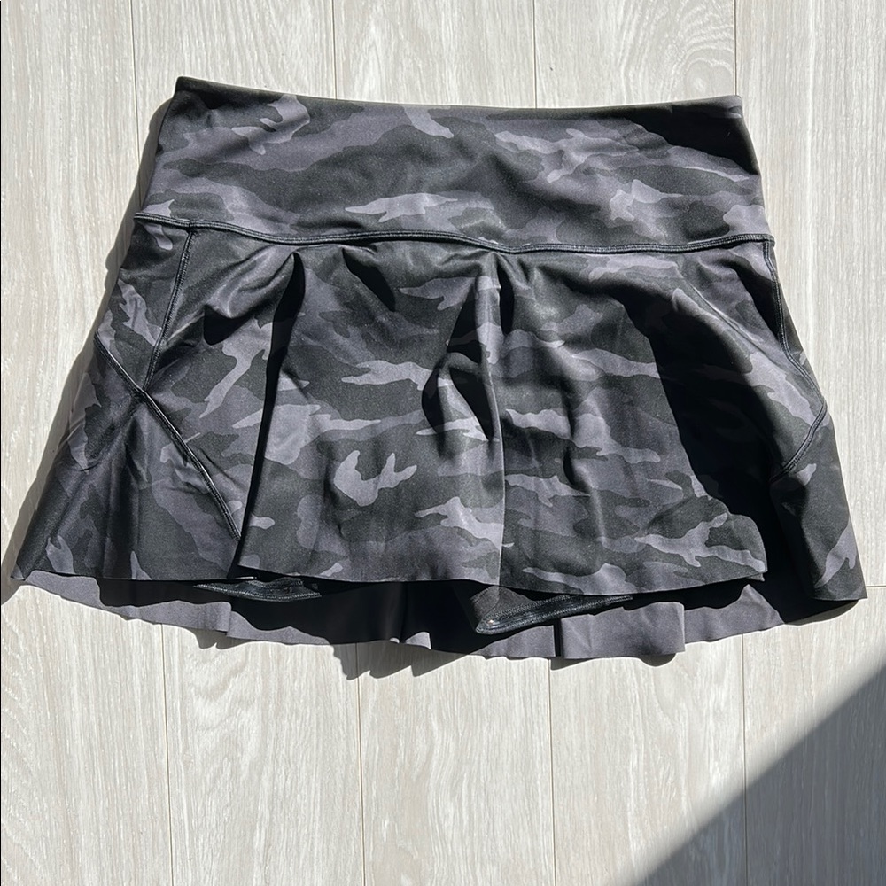 Athleta Gray Camouflage Tennis Skort